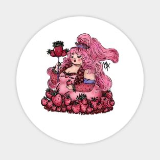 Strawberry Queen (design available with background and quote too) Magnet